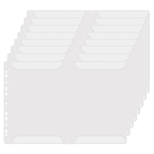 4面楽譜ファイルリフィルA4サイズ2穴・3穴・4穴対応クリアポケット書き込みできる反射防止書類資料収納..