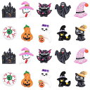 SUNNYCLUE 1ボックス20個10種 ハロウィン アクリルカボション カボション カボチャ ハロウイン 南瓜 デコパーツ 鬼 おに お化け チャーム 猫 ...
