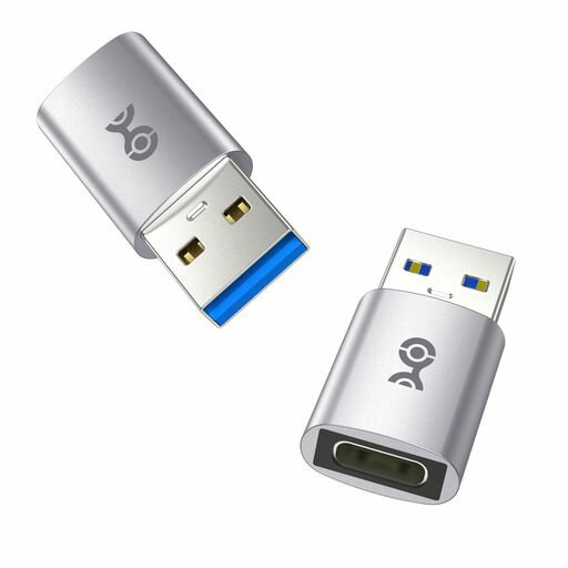 CableMatters2個セット10GbpsUSB-AUSB-C変換アダプタ、USB3.2高速データ転送&急速充電対応、リバーシブルUSBCポート、USBAオス-USBCメスアダプタ、iPhone17/16、iPad
