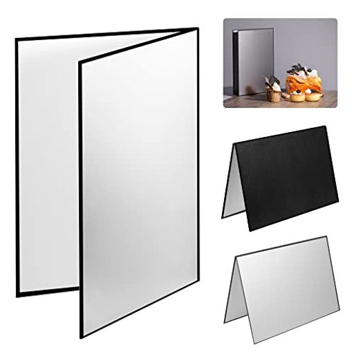 Mekingレフ板反射板3-in-1ライティング道具商品撮影用29.7x42cmA3サイズ1枚で3色対応-銀/白/黒補光/吸..