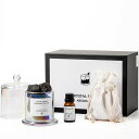MiracleTQアロマセットエッセンシャルオイル天然石ギフトパックエッセンシャルオイル15ml+クリスタル300g+蓋付き半透明ガラスボトルアロマディフューザ...