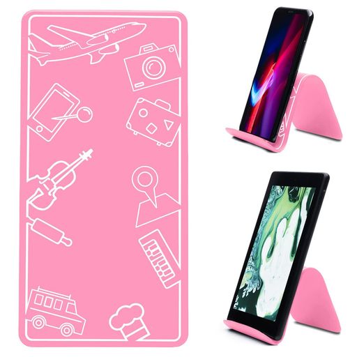 飛行機旅行の必需品携帯電話ホルダー & 柔軟なタブレットスタンド デスク/ベッド/トレッドミル/自宅/機内用トラベルアクセサリー - クールなガジェット(プロピンク) firstlove-10170833 ハピナイス 楽天市場店 パッケージ画像