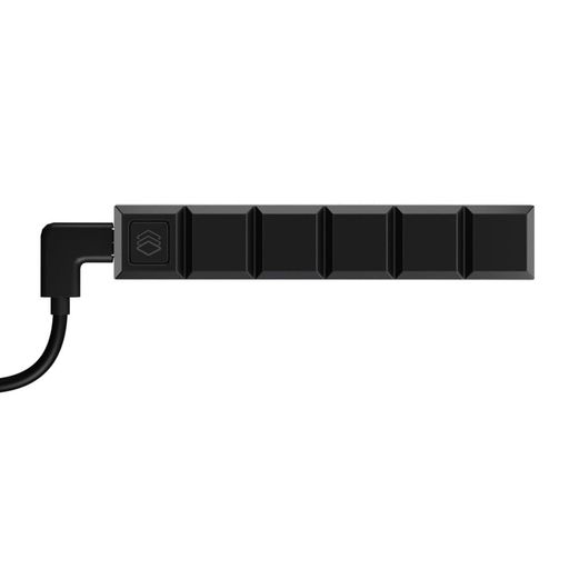 接続端子 : TypeC 駆動電力 : USBバスパワー(5V / 500mA ) キー数 : 5キー レイヤー数 : 設定変更可能4レイヤー、固定2レイヤー ケーブル : TypeCケーブル (120cm x1 、30cm x1 ) 対応OS : Windows 11 /10 /8.1 本体サイズ : 101 x 17 x 7.9 mm 、 11g 付属品 : TypeC右向き矢印TypeA変換、本体固定粘着シート、TypeC-Cケーブル(120cm、30cm 各1)