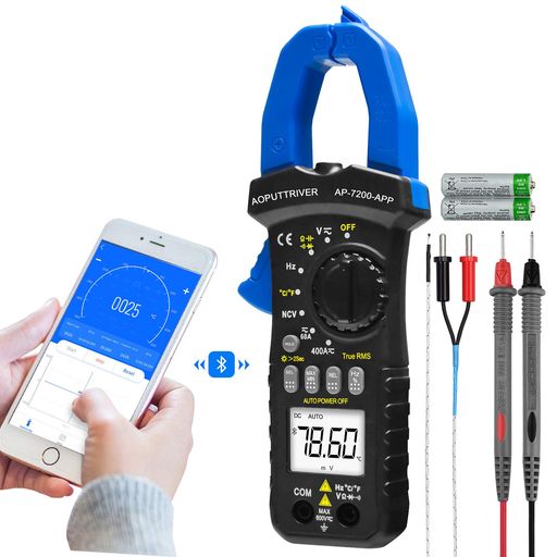 其它 - クランプメーター dc電流,デジタルクランプメーターAP-7200APP ブルートゥースAPP接続 6000カウントAC/DC電圧電流 相対値測定NCV機能温度日本語マニュアル