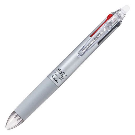 方式: スライドレバー式 本体サイズ: 最大径 13.8x全長145mm/重量15.6g ペン先: 超極細 0.38mmボール インキ: フリクションインキ インキ色: 黒・赤・青・緑