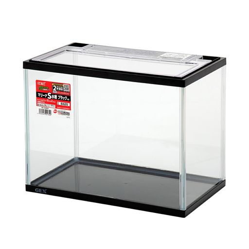 GEX AQUARIUM マリーナS水槽ブラック MR-300BK-N ブラックフレーム水槽 W31.5xD18.5xH24.4cm