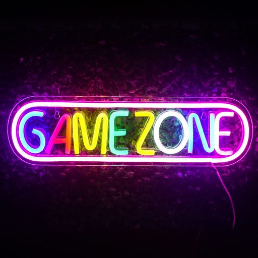 WANXING GAME ZONE ネオンサイン LED ネオンライト ゲームゾーン ゲーミング 装飾 ゲームルーム 子供部屋 バー 壁掛け 多色 子供ヘのギフト