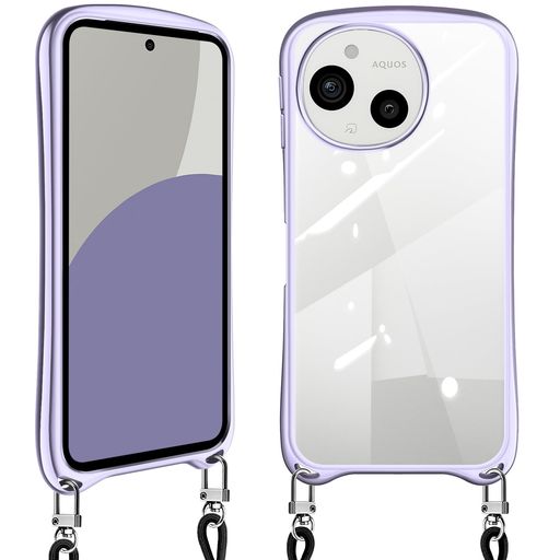 AQUOSSense10Sense9用ケースクリアショルダーsense109SH-53F/SH-M33/SH-53E/SHG14/SH-M29アクオスセンス10/9スマホケースカバー耐衝撃肩掛け首掛け斜めかけケース