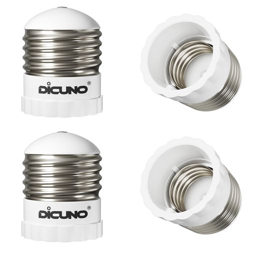 DiCUNOE26右向き矢印E17口金変換アダプタ電球ソケット4個入