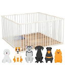 ペットサークル犬サークルケージフェンスペット柵173X89X70CM猫用犬用ウサギ用ドア付き扉付きペットメッシュケージゲージペット用サークル小動物屋外室内用