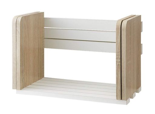 サイズと重量: 34~62.5x18x22cm、商品重量1.9kgのコンパクトな設計 デザイン: ヴィンテージ調のお洒落なブックスタンドでデスク周りを演出 素材: 構造部材はプリント紙化粧繊維板・合成樹脂化粧繊維板(メラミン樹脂)を使用 幅調節機能: 横スライドでお好みの幅に調節できる便利な仕様 収納の利便性: 収納部分を調節できるので書類整理に便利な機能を搭載
