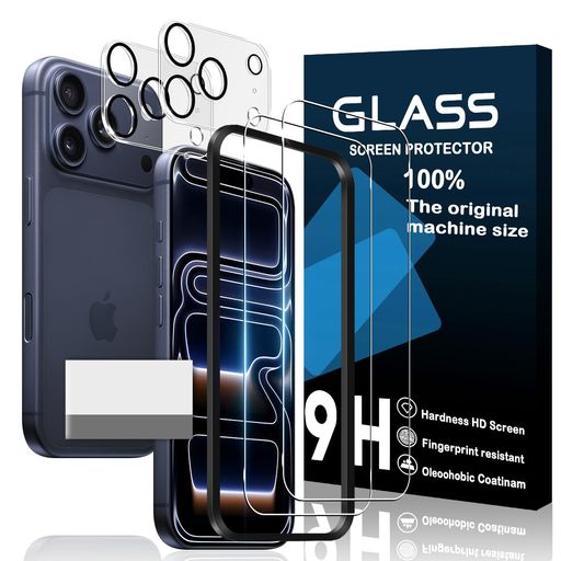 👍【専用設計&amp;対応機種·簡単に貼り付け】:iphone17promax専用液晶画面保護ガラスフィルム。本商品は日本素材のAGC旭硝子素材を採用して作られております。フィルムのシリコン自己吸着層により、スチールフィルム...