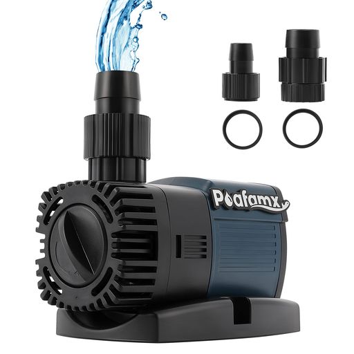 Poafamx 水中ポンプ 排水ポンプ 吐出量5800L/H 最大揚程4.8M 38W 速度コントロール 水陸両用 静音設計 ガーデニング/水換え/池/水族館/水槽の水循環/庭・農業の水やり (JTP-5800 (110V))