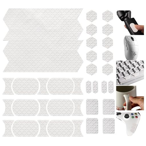 IMMOENUC汎用マウスグリップテープDIY万能防滑ステッカー、PVC素材製、軽量で汗に強く、グリップ力を向..