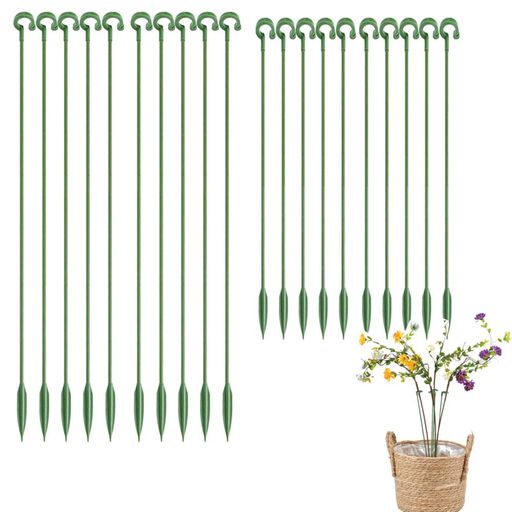 【商品仕様】セット内容:17cm*10本、27cm*10本、合計20本入り。 【素材】高品質のABSプラスチックで作られており、耐久性があり、安定した構造で長時間使用できます。 【優れたデザイン】スタンドが土に簡単に差し込めるように、底部は先細りのデザインになっています。セットには2つの長さのスタンドが含まれており、植物のサイズや高さに合わせて調整できます。 【使いやすさ】スタンドを直接土に差し込み、高さを調整して使用できます。 【適用】植物の鉢植えに使用でき、オーキッド、トマト、バラなどに適しています。また、野菜畑や農場などにも使用できます。