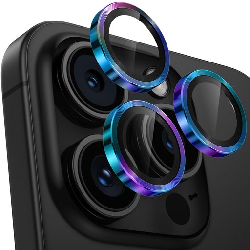【4枚セット】レンズカバー IPHONE16 PRO/16 PRO MAX用 カメラ保護 9H強化ガラス アルミ合金 アイフォン16PRO/16PRO MAX カメラフィルム 耐衝撃 露出オーバー防止 黒縁取り 超高透過率
