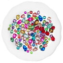 ガラスフリット琉球ガラスカレット約50g約1mm~4mm輝かしい虹のかけら硝子のかけらレジン封入材料IY手芸用品装飾充填物ミックス(A)