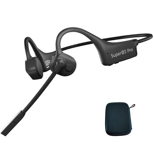 骨伝導イヤホン bluetooth マイク付きノイズキャンセリングマイク クリアな通話体...