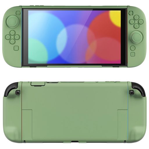 Switch2専用設計:Nintendo Switch 2にぴったりフィットする専用設計。シェルを取り替えることなく、テーマに沿った保護とスタイルを実現。ボタンカバーまでカラーコーディネートされており、統一感のある見た目に。 快適なグリップ設計:ジョイスティック下部に人間工学に基づいたサポートを追加し、長時間の携帯モードでも手が疲れにくい設計。独自のグリップ構造により、Joy-Conがしっかり固定されます。 ドック対応&amp;フルアクセス:精密なカット加工により、ケースを装着したままswitch 2ドック接続・充電が可能。各種ポート・ボタン・排気口にも完全アクセス。Joy-Conの着脱もスムーズです。 優れた保護性能:衝撃吸収性と耐傷性に優れたPC素材を使用し、日常使用での衝突・落下・擦り傷・埃から本体をしっかり保護。Switch 2を長く美しく保ちます。 充実の保護セット:角度調整可能な折りたたみスタンド(内蔵キックスタンドの代替)、親指グリップ2個、テーマに合わせたカードスロットカバーがセットになっており、デザインと機能の両立を実現。