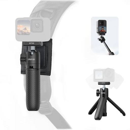Ulanzi MT66 Action5用Action4用カメラ三脚 バックパック対応ミニ三脚 磁気マグネ...