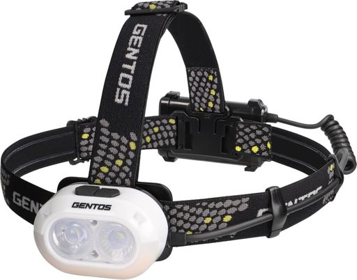 GENTOS(ジェントス) LED ヘッドライト USB充電式 【明るさ 760 ルーメン/実用点灯 3.5 時間/後部認識灯】 専用充電池または単3形電池3本 (別売り) 使用 ボイスコントロールヘッドライト GD-V102H