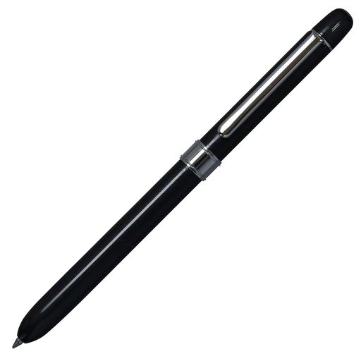 【ボール径】0.7mm 【芯色】油性ブラック・レッド 【芯径】0.5mmHB【方式】回転ノック式 【蓋・大先】真鍮/メタリック仕上げ ダークグレー 【本体サイズ】直径11.5mmx130mm (クリップ部含む) 【生産国】日本