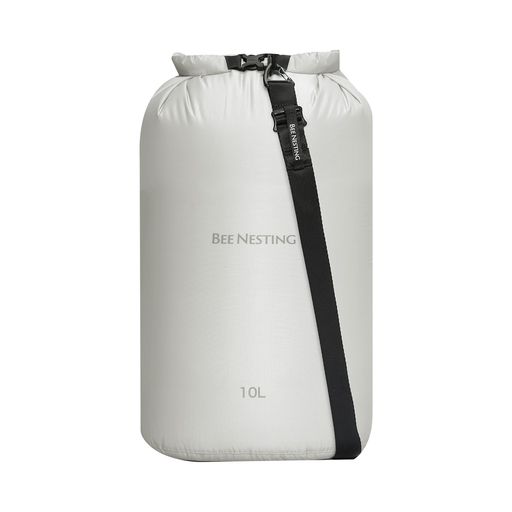 BeeNestingドライバッグ超軽量防水バッグ折りたたみスタッフバッグ完全防水ウォータープルーフバッグ防災温泉海水浴釣りビーチ水泳登山旅行便利グッズ(グレー10L)