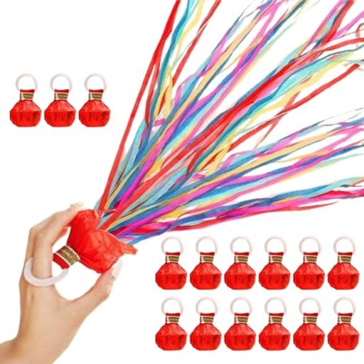 seimeinoki散らからないクラッカー15個入手投げる紙テープ手投げストリーマー雰囲気作りパーティーコンフェッティフラワーシャワーカラフル紙吹雪小道具演出卒業記念日結婚式誕生日