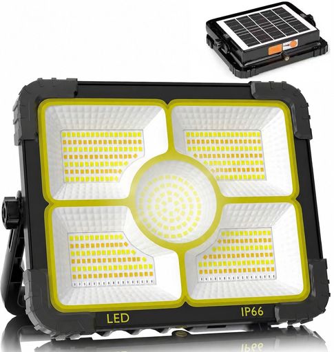 MGOXO投光器 LED充電式 16000mAH 240W高輝度モデル作業灯 5つ点灯モード フラッドライト IP66防水 太陽光 ソーラー充電/Type-c充電 投光器 led 屋外 便携式 マグネット フック付き 無段階調光 キャン…