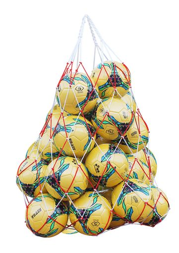 ボールネットサッカーボールネット5-15個収容バスケットボールバッグ肩掛け持ち運び便利スポーツ収納用品アウトドア学校学生部活試合練習レッド