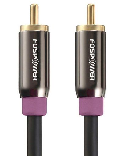 FosPower RCA to RCA サブウーファーケーブル 同軸 デジタルオーディオコード, 3m