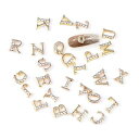 HAPPYKAU ネイルパーツ イニシャル A-Z 26文字 イニシャル パーツ ネイル 立体 アルファベット DIY 手作り 英語 ジルコン アクセサリーパー...