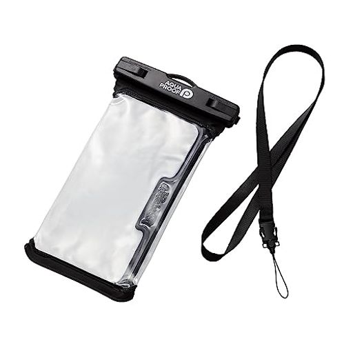 エレコムスマホ防水ケース立体構造サイドボタンが押しやすいIPX8水深10mネックストラップ付き[iPhone16e/16シリーズ/15シリーズ/14シリーズ/SE3など、6.9インチ以下のスマートフォン対応]ブラ…