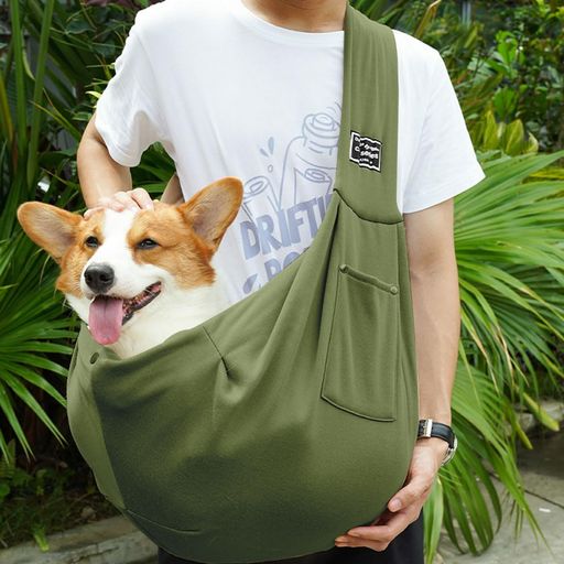 ペットスリングペットペット用小型犬中型犬抱っこ紐ポケット付きスリングバック猫用猫キャリーペット用..