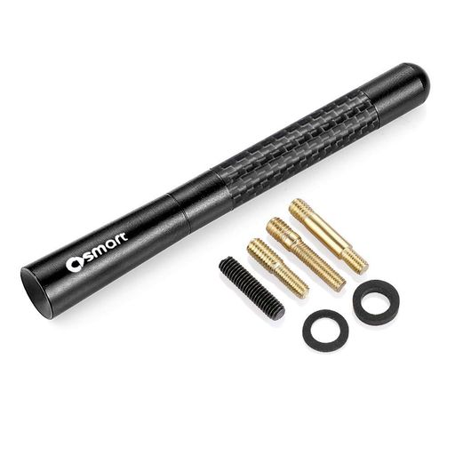 SHIFENGカーラジオFMアンテナカバー12cmカーボンファイバーデコレーションケースためにスマートフォーツー451453カーアクセサリー