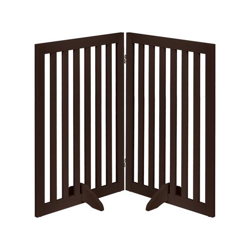 unipawsペットゲート置くだけ簡単木製折りたたみ式伸縮可能(幅91-96cm高さ91.5cm)玄関/階段/ドア用ペットガード小型犬猫脱走防止飛び出し防止収納便利室内パーテーションペットフェンスペッ…