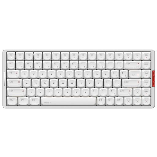 IQUNIX MQ80 ロープロファイルメカニカルキーボード 75%フルアルミニウムケース ワイヤレスキーボード 2.4Gレシーバー付き Bluetoothと有線接続 Mac/Windows用 (ムーンライトシルバー)