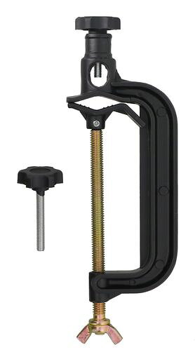 高儀(Takagi) EARTH MAN 投光器用クランプ FLP-1A ブラック 全長230mm 口開き幅100mm