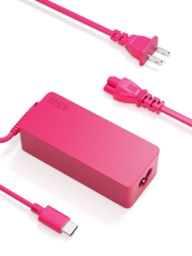 Madremía 65W USB-C ACアダプター ノートパソコン 充電器 ピンク 【大人かわいい】...