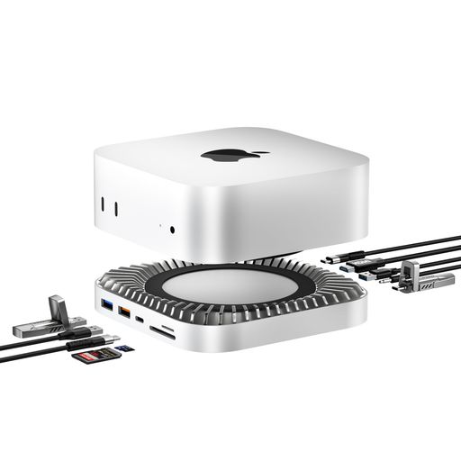 MacMiniM4対応ハブRayCueUSB-Cハブ10-in-1-NVMeSSD拡張機能搭載HDMI4K60HzUSB-CデータポートMicro/SDカードスロットUSB-A(10/5Gbps)ヘッドホンジャックポート(2.0)
