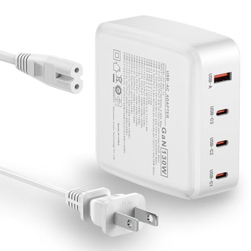 VIVIBERACアダプターIPHONE16PROUSB充電器合計130W4ポート急速充電器PD100WUSBC充電器タイプCアダプタ電源タップ充電器USBタップ急速携帯充電器アイフォンIPHONE充電器