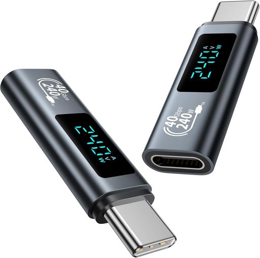 GIANAC240WアダプタUSBC【40Gbps】LED出力スクリーン表示変換アダプタ高速データ転送MAX48V/5AMacBook/15ProMAX/SamsungGalaxy