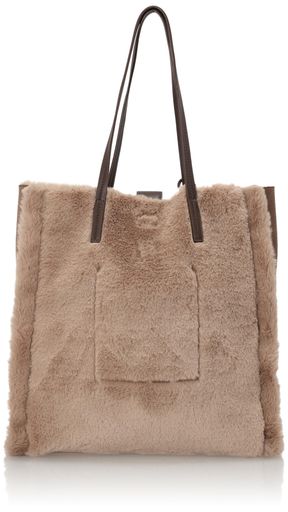 [クーコ] ポーチ付リバーシブルムートン風2WAYバッグ/A4対応 2353111057 グレージュ (395)