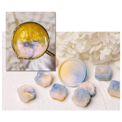 YAMOXLSシーリングワックスワックスビーズセット封蝋玉形可愛い小粒混色パールカラーラメ手紙DIY強い密着性25粒入り便箋装飾手作りパーティー招待状結婚式祝福...