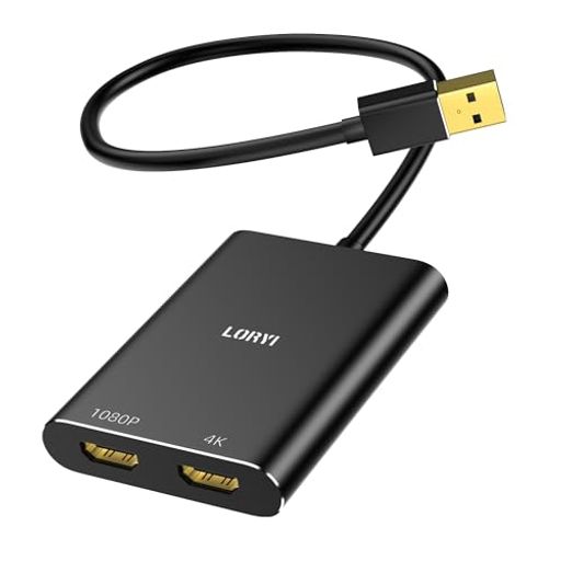 Rakuten - USB HDMI 変換 USB3.0 デュアル Hdmi アダプター Windows/Mac OS 拡張モード対応 4K@30Hz/1080P60Hz 2つモニター USB A to HDMI 分配器 MST モード 2画面拡張 hdcpに非対応