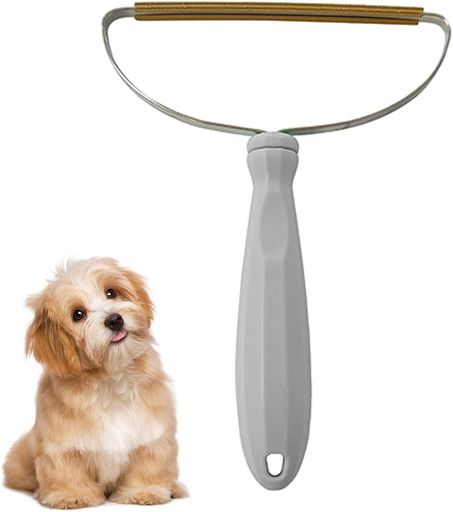 抜け毛取り毛玉取りホコリ取り猫犬用抜け毛クリーナーペット毛掃除ブラシポータブル再利用可能(グレー)