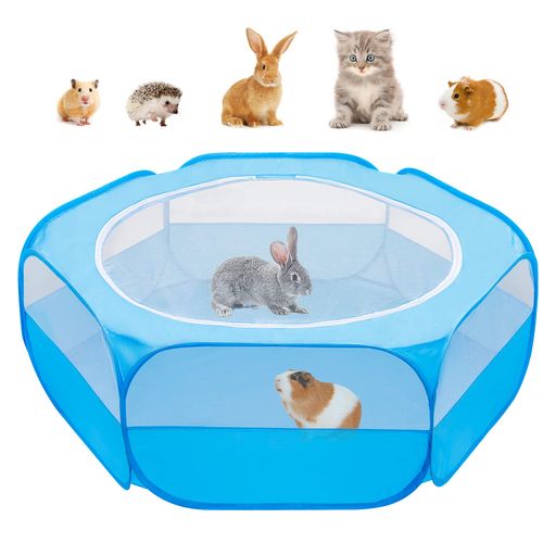 ウサギサークル散歩小動物フェンス室外/室内プレイサークルウサギチンチラハリネズミのテント六角形網..