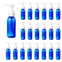 36個入り50ml詰め替えボトルブルー透明押し式プラスチック容器ポンプボトル小分けボトル液体用空ボトル収納瓶出張用旅行用