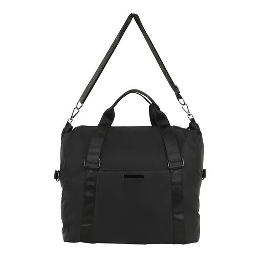【商品仕様】容量:10.5L。サイズ:約 幅39x奥行15x高さ18cm。重量:約0.46kg。コンパクトで持ち運びやすいサイズ。 カラー:ブラック。旅行やジム、出張など幅広いシーンで使いやすいボストンバッグです。 【軽量で持ち運びやすい】本体は軽く、手持ち・肩掛け・斜め掛けに対応。荷物が多い日でも移動しやすく、サブバッグとしても便利です。 【整理しやすい収納力】メイン収納に衣類やタオル、小物をまとめて収納可能。日帰りやジム用の荷物を入れやすく、普段使いから短期旅行まで活躍します。 【撥水生地で日常使いに便利】ポリエステル素材を採用し、水滴や汚れが付きにくい仕様。突然の小雨やジム帰りなど、毎日の持ち歩きにも使いやすい設計です。 【キャリーオン対応】背面の固定ベルトでスーツケースのハンドルに装着可能。旅行、出張、修学旅行、スポーツ、アウトドアまで家族で使えるシンプルなデザインです。