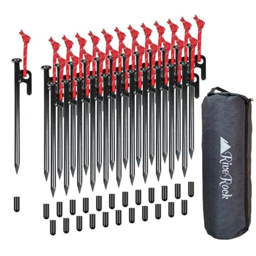 サイズ長さ約20cm重さ約110g テント、タープの設営に必要なペグです。砂利や石混じりの固い地面でも強く深く打ち込める強靭なペグです。 大容量収納バッグでキャンプ道具、ペグハンマー、スチールペグ、ロープ、自在金具などを1つにまとめられます。 打ちやすいヘッドデザインでハンマーからの打撃を確実にボディに伝えガンガン刺さります。反射材入りロープ付の為夜中の撤収時、ペグの位置がわかり簡単に回収出来ます。忘れ防止の目印、つまずき防止に役立ちます。 お客様にご満足頂ける事を第一にしております。全品検品してから出荷しておりますが、万が一製品の不具合には迅速に責任を持って対応致します。その他ご不明な点等お気軽にお問い合わせください。